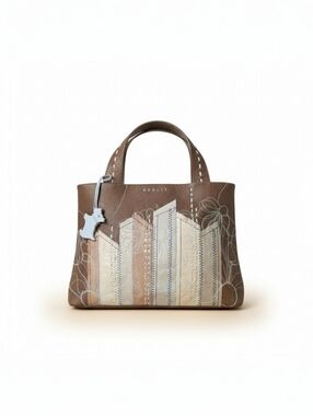 Radley London Rare Leather Tote | Embroidered Patchwork Floral | UK